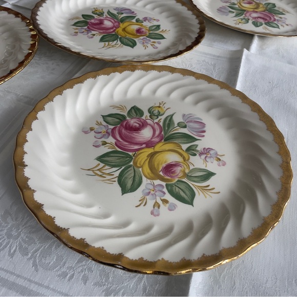 Royal China Quban Dinner Plates, 24K Gold Plates, Easter Lunch Tableware, Gift - Picture 8 of 13